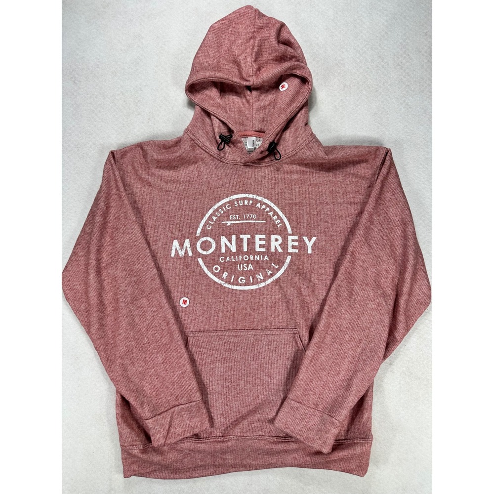 Teemax Monterey California Classic Surf Apparel Hoodie Rose Pink Medium NEW